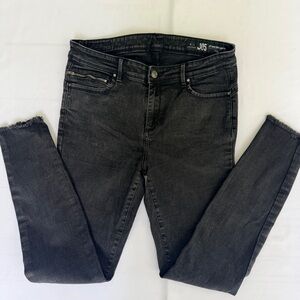 Armani Exchange J05 Super Skinny Cropped Zip Jeans Black Wash Size 31